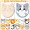 24 Pcs Cat Wooden Coasters Painting Set with Markers Unfinished